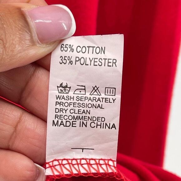 Dresswel Red Joy Hope Magic Believe Twinkle Christmas Long Sleeve Pajama Top L - Picture 7 of 11